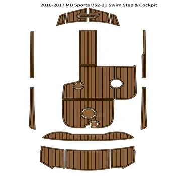 2016 MB Sports B52-21 Платформа для плавания, коврик для кокпита, лодка, пенополиуретан EVA, коврик для пола из тикового дерева