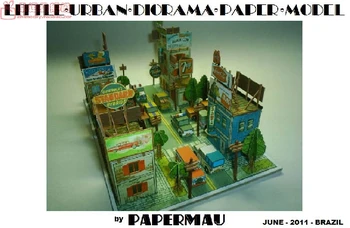Поделки из бумаги ручной работы, демонстрационные игрушки для 3D-бумажной модели в одном из уголков города