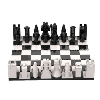 Новая шахматная доска, набор строительных блоков, мини-фигурки, игрушки