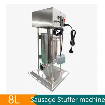 Электрическая автоматическая машина для набивки колбасы объемом 8 Л, машина для наполнения мяса, коммерческий бытовой прибор для приготовления хот-догов, машина для наполнения колбасы