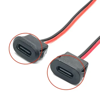 Разъем USB Type C С плоскими / закругленными углами С пряжкой для карты 3A Разъем для быстрой зарядки с высоким током, разъем для зарядного устройства USB-C
