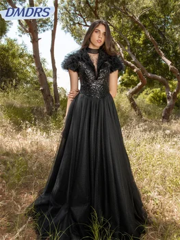 Сексуальное Свадебное платье с Коротким рукавом 2024, Изящное Кружевное платье Невесты, Очаровательное Платье А-силуэта длиной до пола, Vestidos De Novia