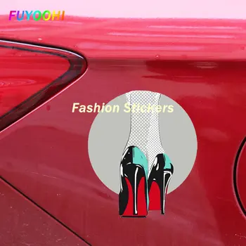 Забавная наклейка FUYOOHI для сексуальных высоких каблуков, наклейки для мотоциклов и автомобилей 