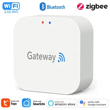Многорежимный Шлюз Tuya Smart Life Smart Home Automation Hub ZigBee WiFi Bridge Bluetooth Mesh Голосовое Управление для Alexa Google