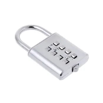 Навесной замок с 4-значным кодом безопасности Mini Shackle Lock Установите свой собственный кодовый замок