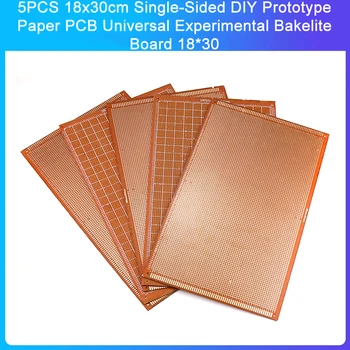 5шт 18x30 см Односторонний бумажный прототип DIY PCB Универсальная экспериментальная бакелитовая доска 18 *30