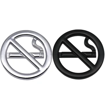 3D Металлическая Наклейка-Напоминание О Запрете Курения, Предупреждающая Эмблема для Honda Jaguar Mercedes Benz Ford Audi Nissan Volvo Peugeot