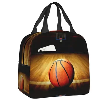 Баскетбольная изолированная сумка для ланча для школы, офиса, водонепроницаемый термоохладитель, коробка для бенто, женские Детские сумки-тоут, контейнер для еды