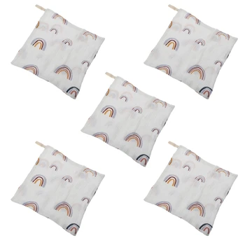 5 шт./лот Детские хлопчатобумажные полотенца Муслиновая ткань Салфетки для рук и лица Слюнявчик