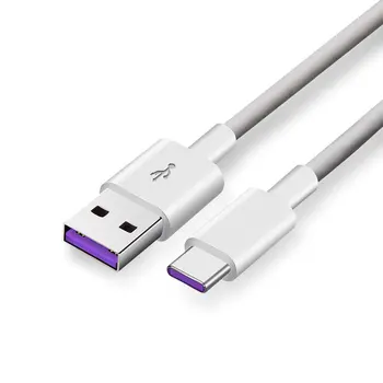 5A Кабель USB Type C USB 3.1 Быстрое Зарядное Устройство Data Type-C Серебристый Кабель Supercharge USB C Шнур для Huawei P10 P20 Pro Mate 10