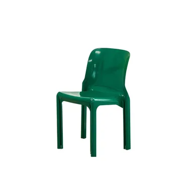 Пластиковый обеденный стул Lazy space дизайнер квартиры Средневековый зеленый книжный стол и стул Nordic online celebrity backrest chair