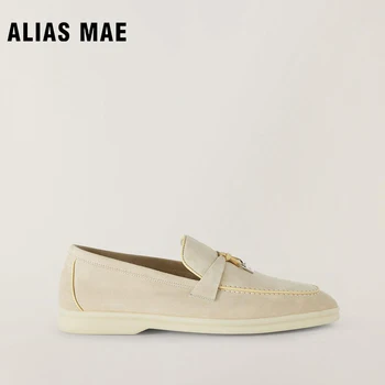 Псевдоним MAE 2023 Новая женская обувь на платформе С логотипом бренда Простая противообрастающая замшевая обувь для пляжного отдыха Lefu
