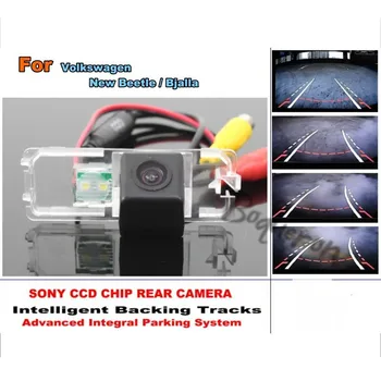 Камера с чипом Smart Tracks /для Volkswagen VW New Beetle / Bjalla HD CCD Динамическая трагекторная камера заднего вида для парковки автомобиля