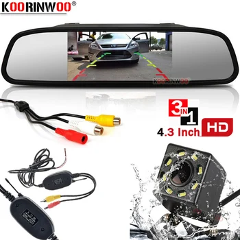 Koorinwoo Автомобильный Монитор 2.4 G для Камеры Заднего Вида Система Заднего Хода Грузовика Красочная Резервная Камера С Экранным Дисплеем 2 Видеовхода
