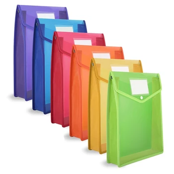 6 шт пластиковых бумажников формата А4, папок-конвертов, папок-файлов с застежкой на пуговицу, отделения для карт памяти