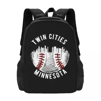 Прохладный-побратимов Миннесоты Бейсбол горизонты сотрудничества Санкт-МН рюкзак большой емкости милый складная сушилка рюкзаки