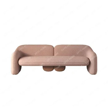 Простой и легкий Роскошный Дизайнерский диван для Небольших апартаментов Особой формы на стойке регистрации Отеля из ткани из овечьей шерсти