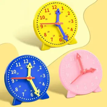 Часы для раннего образования Развивающие Игрушки 10 см Для детей Час Минута Секунда Время познания Часы для обучения Дошкольные Учебные Пособия