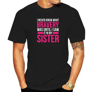 Футболка Sister Bravery Survivor, осведомленная о раке молочной железы, футболки для студентов, молодежные футболки, дизайнерский Винтажный хлопок