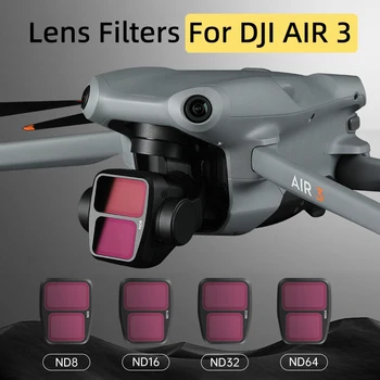 Фильтры для объектива камеры DJI AIR 3 Drone Gimbal ND8/16/32/64 Фильтры нейтральной плотности Комплекты фильтров ND Аксессуары для Фотофильтров