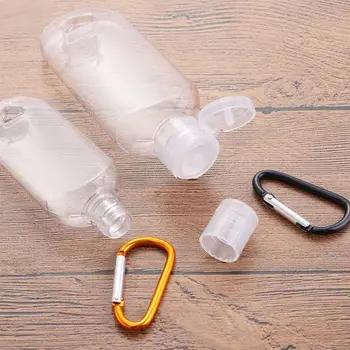 Высококачественный Прозрачный пластик с крючком и кольцом для ключей, Флакон-распылитель, Косметический контейнер, бутылка для мыла для рук, Бутылка многоразового использования