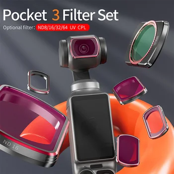 Комплект фильтров для объектива с высоким светопропусканием, комплект фильтров для объективов True Color CPL/ND8/16/32/64/256 Совместимый объектив камеры DJI OSMO Pocket 3
