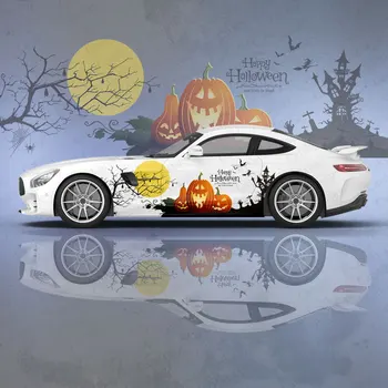 Наклейки на кузов автомобиля Halloween Pumpkin Party Аниме Иташа Виниловая наклейка на бок автомобиля Автомобильная наклейка Автомобильная декоративная пленка