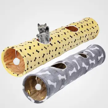 Двухслойный складной туннельный туннель для кошек с большим пространством, Игрушечные хорьки, играющие в кролика, туннельные трубки для собак