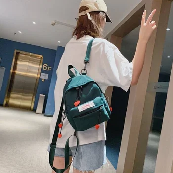 Корейская маленькая сумка женская 2023, новый летний холщовый рюкзак в западном стиле, модная дорожная сумка для девочек, студенческий рюкзак, сумки для женщин