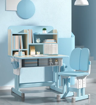 Детский учебный стол, домашний письменный стол и набор стульев, стул для школьного стола можно поднимать и опускать