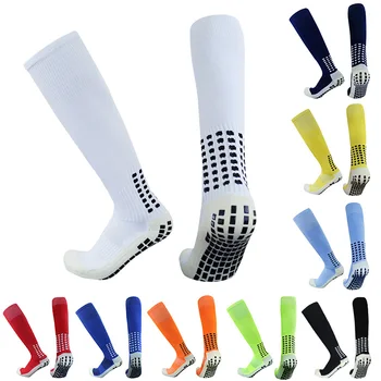 Спортивные носки для футбола разных цветов с противоскользящим захватом, мужские и женские футбольные носки для регби
