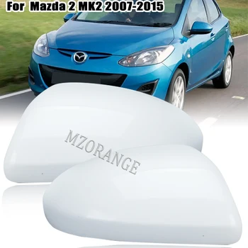 Крышка Зеркала заднего Вида Хэтчбека для Mazda 2 MK2 2007 2008 2009 2010 2011 2012 2013 2014 2015 Дверное Крыло Белый Корпус Автомобиля