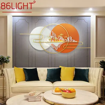 Современный настенный светильник 86LIGHT LED Creative Luxury Orange Landscape Decor Бра для домашней Гостиной