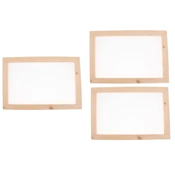 3 Штуки традиционного деревянного инструмента для изготовления бумаги, рамки для форм для изготовления бумаги, Экранный инструмент