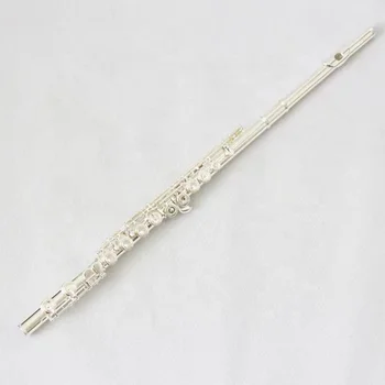 Высококачественная флейта по хорошей цене музыкальный инструмент из цельного серебра с головкой и 16 закрытыми отверстиями для флейты