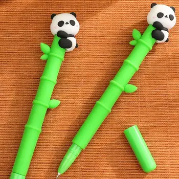 Пишу плавно Нейтральными гелевыми ручками Креативными шариковыми ручками с черными чернилами Panda 0,5 мм Cute Signature Pen School