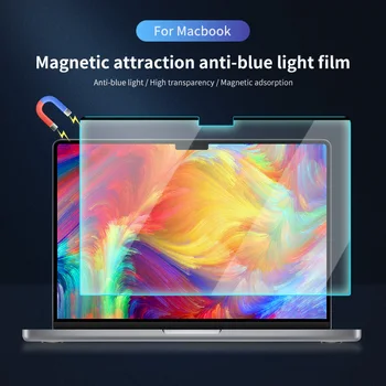 Подходит для ноутбука Macbook Pro 2023 16/14 M2 M3 Pro/Max Магнитная пленка против синего света Для защиты глаз от царапин A2991 A2992