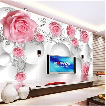 wellyu papel de parede papier peint Обои на заказ Dreams 3D Circle TV Walls papel de parede para quarto behang