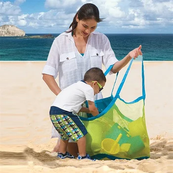 Сумка Очень большая сетчатая сумка для хранения мелочей на открытом воздухе Сетчатая пляжная сумка Классическая модная сумка для хранения детских игрушек для плавания Новая