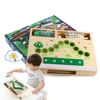 Монтессори-считалка для малышей, считающая Гусеницу Для детей, развивающая Математическая игрушка для мальчиков и девочек, Деревянная Монтессори-игрушка