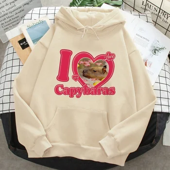 Толстовки Capybara для мужчин с принтом harajuku, уличная одежда, мужские пуловеры, толстовки Ulzzang