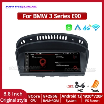 NAVIGUIDE Беспроводной CarPlay Android Auto Автомобильный Мультимедийный Плеер Для BMW 3 Серии E90/E91/E92/E93 CCC/CIC Системное Головное Устройство BT FM