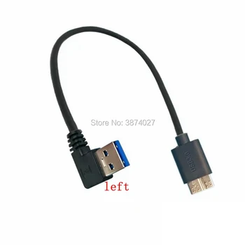 20 см 1 шт. USB-кабели Черный 3,0 Прямоугольный кабель-адаптер типа A с разъемом Micro B