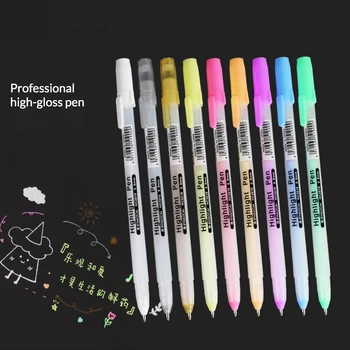 9 цветов Глянцевая ручка ручная роспись цветным эскизом комиксы изобразительное искусство ручка для рисования цветным маркером DIY креативный дизайн ручка тонкая головка