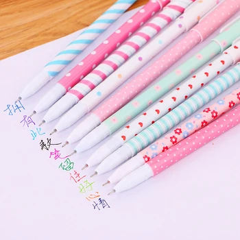 Набор цветных гелевых ручек Kawaii Ten Colors Шариковая ручка 0,5 мм для журнала Милые школьные канцелярские принадлежности