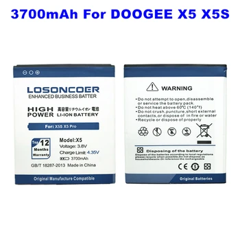 Мобильный телефон LOSONCOER емкостью 3700 мАч для DOOGEE X5 Battery X5 Pro /DOOGEE X5S Battery