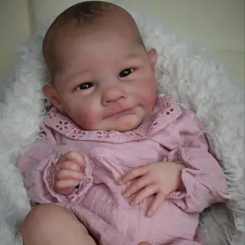 19-дюймовая Кукла Ava Reborn Baby Doll Уже Готовая, Настоящий Размер Новорожденного Ребенка, 3D Кожа, Видимые Вены, Коллекционная Художественная Кукла Bebe Reborn
