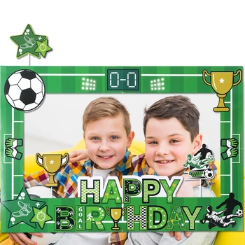 Футбольная тематическая вечеринка Football Photobooth Sport Boy Birthday Party Украшение для детского душа Принадлежности для декора с футбольным рисунком