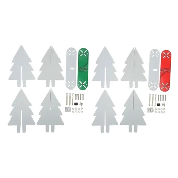 Электронная Рождественская елка с питанием от USB, 3D-сборка со светодиодными мигающими лампочками для практики пайки HXBE