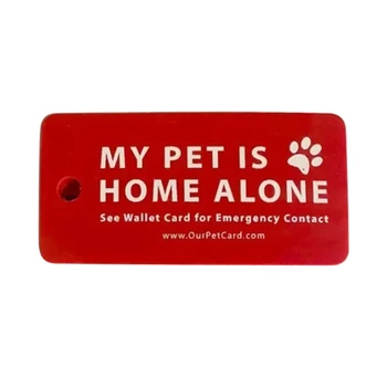 Брелок-карта для экстренных контактов с домашними животными и брелки-бирки с карточками вызова экстренных контактов, оповещение о том, что собака и кошка дома одна